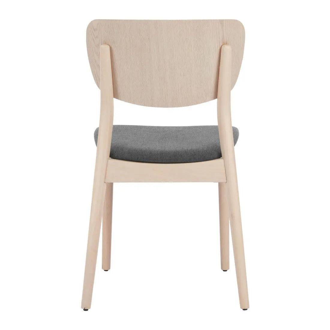 Set of Two Gray and Natural Upholstered Open Back Dining Side Chairs Homeroots Kitchen & Dining