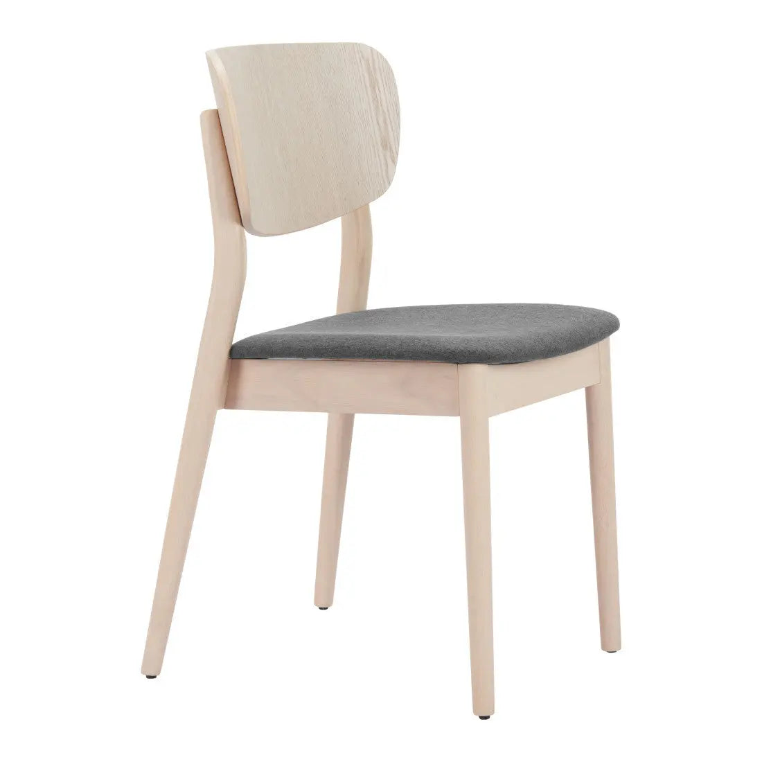 Set of Two Gray and Natural Upholstered Open Back Dining Side Chairs Homeroots Kitchen & Dining