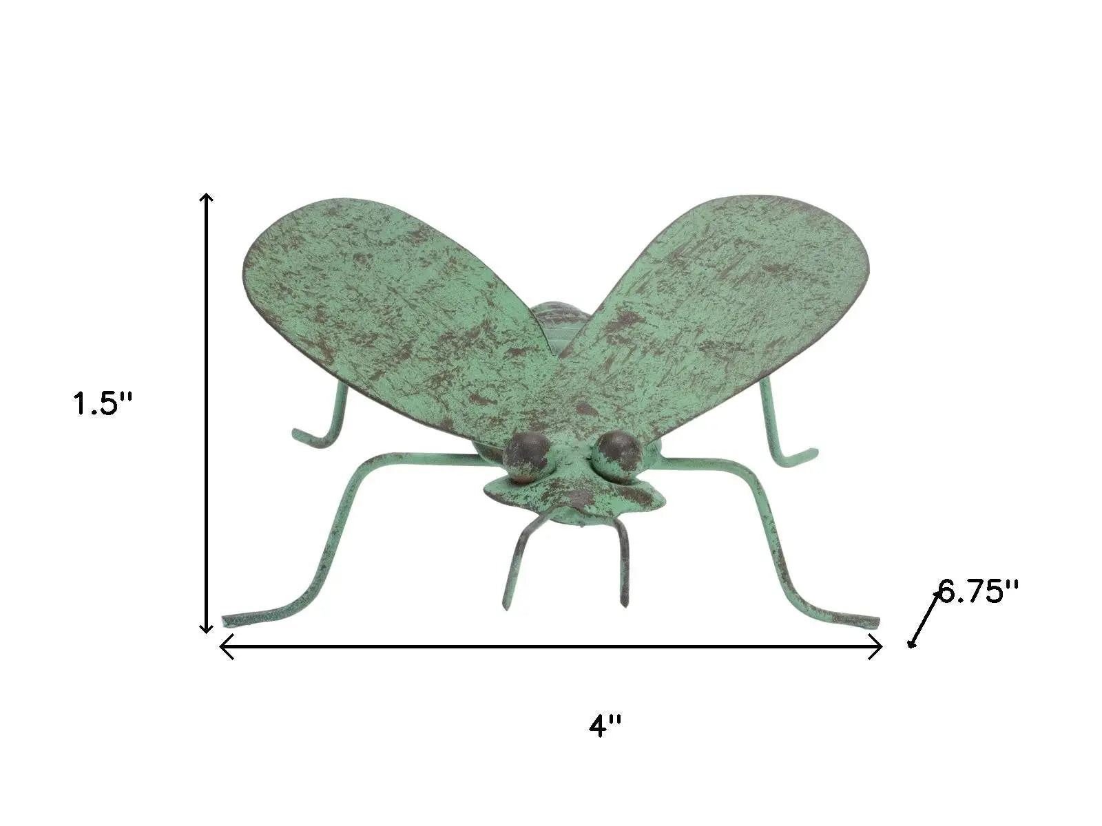 Set of Two Green Iron Garden Art Homeroots Outdoor