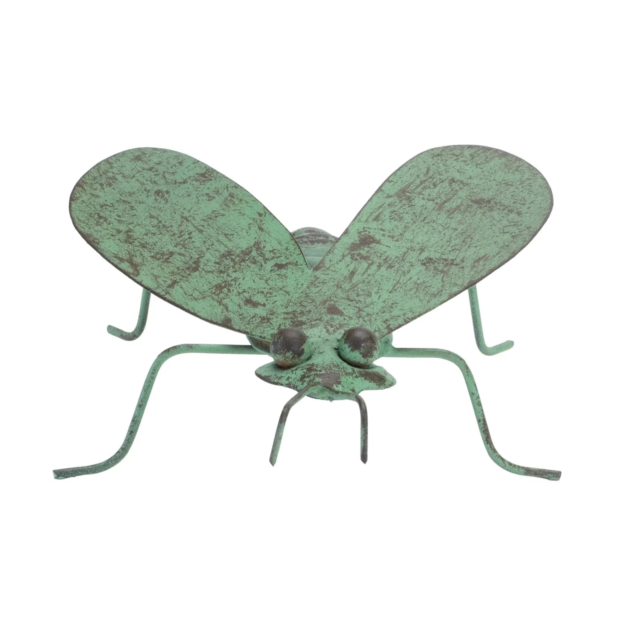 Set of Two Green Iron Garden Art Homeroots Outdoor