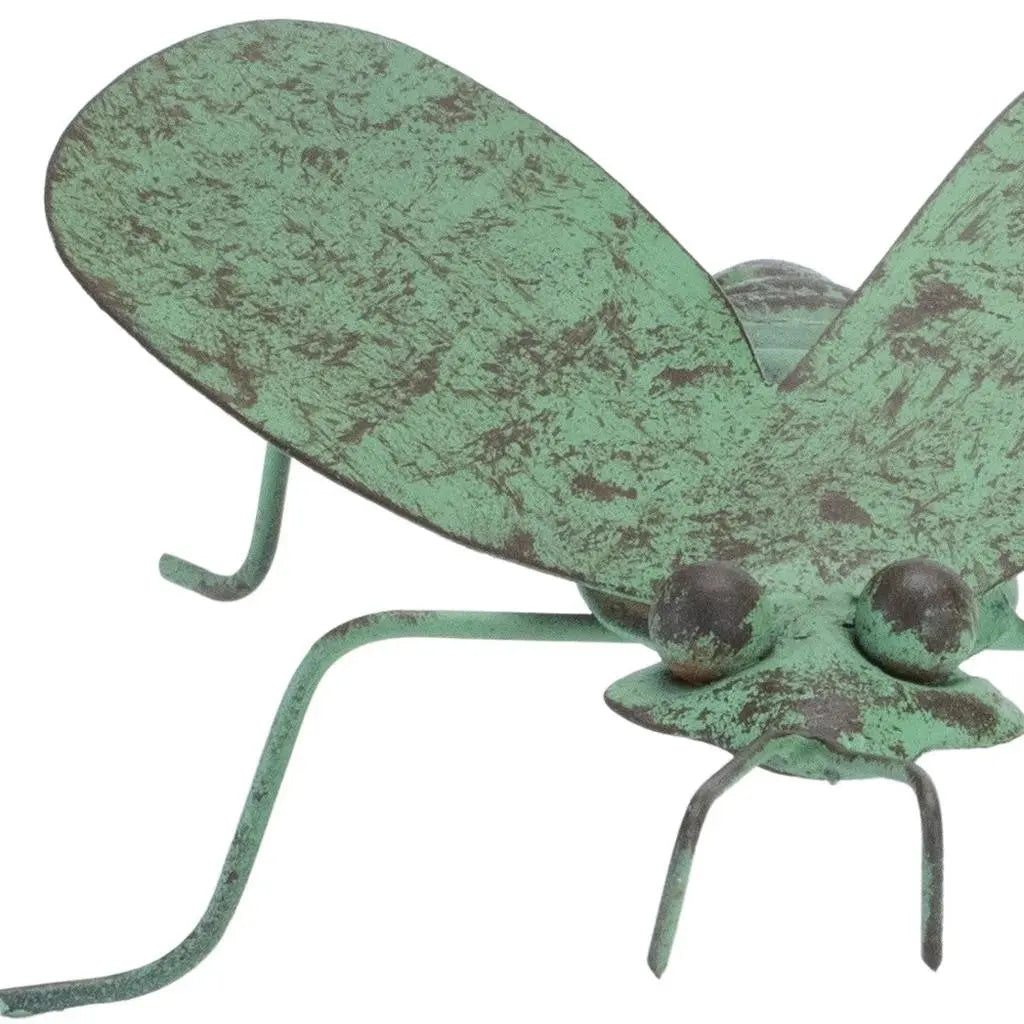 Set of Two Green Iron Garden Art Homeroots Outdoor