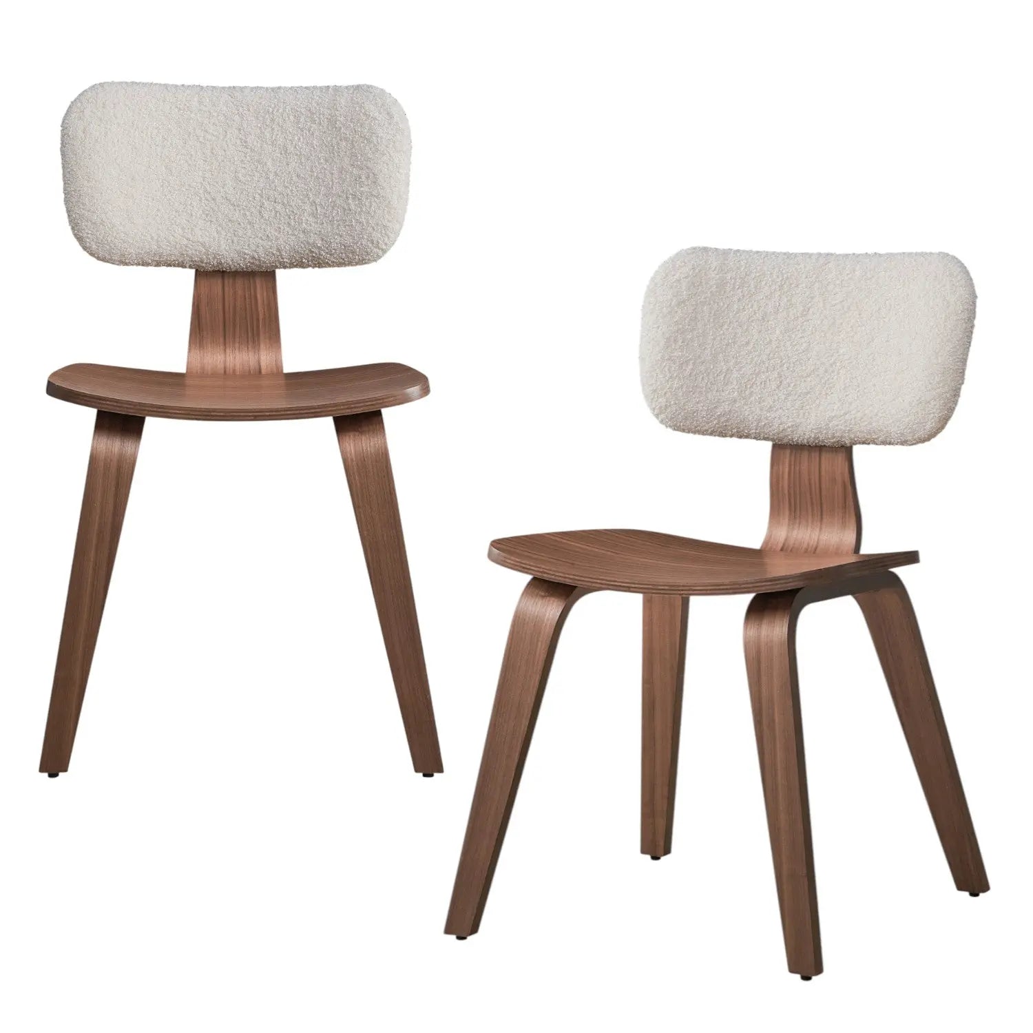 Set of Two Green and Brown Fabric Open Back Dining Side Chairs Homeroots Kitchen & Dining