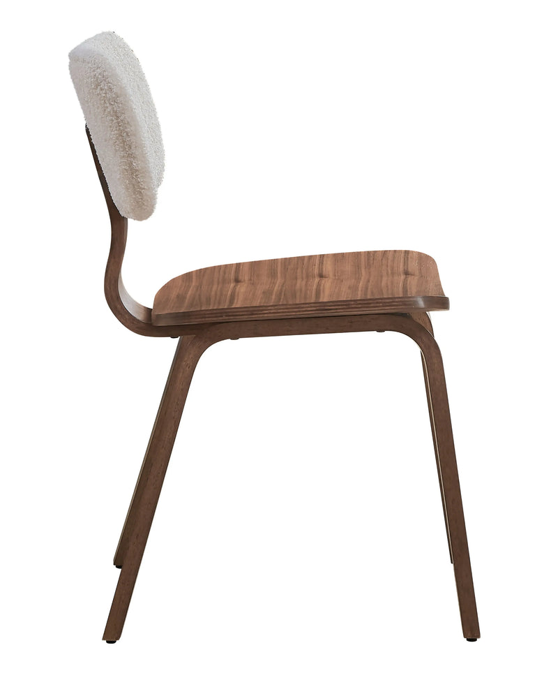 Set of Two Green and Brown Fabric Open Back Dining Side Chairs Homeroots Kitchen & Dining