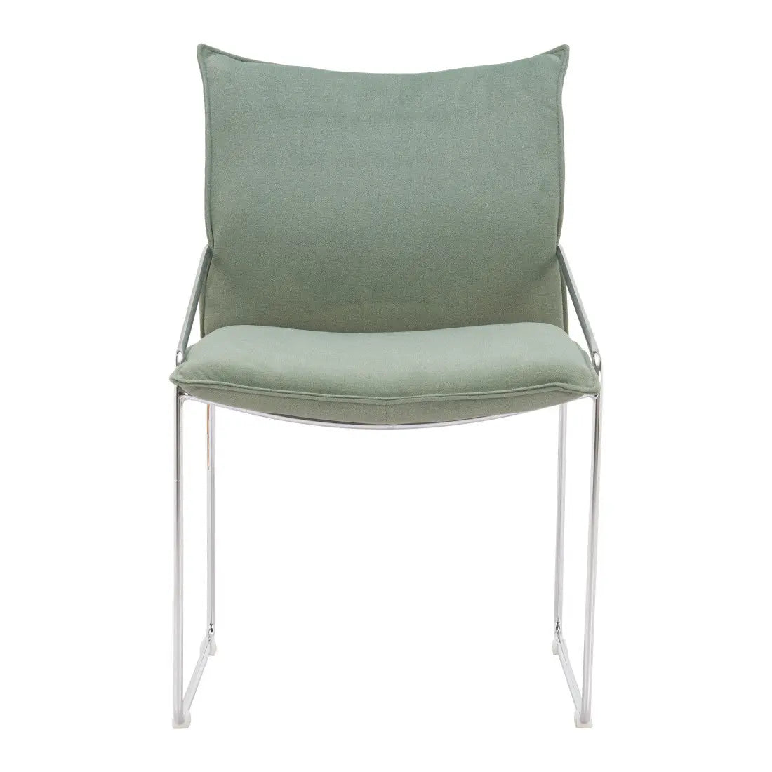 Set of Two Green and Silver Upholstered Dining Arm Chairs Homeroots Kitchen & Dining