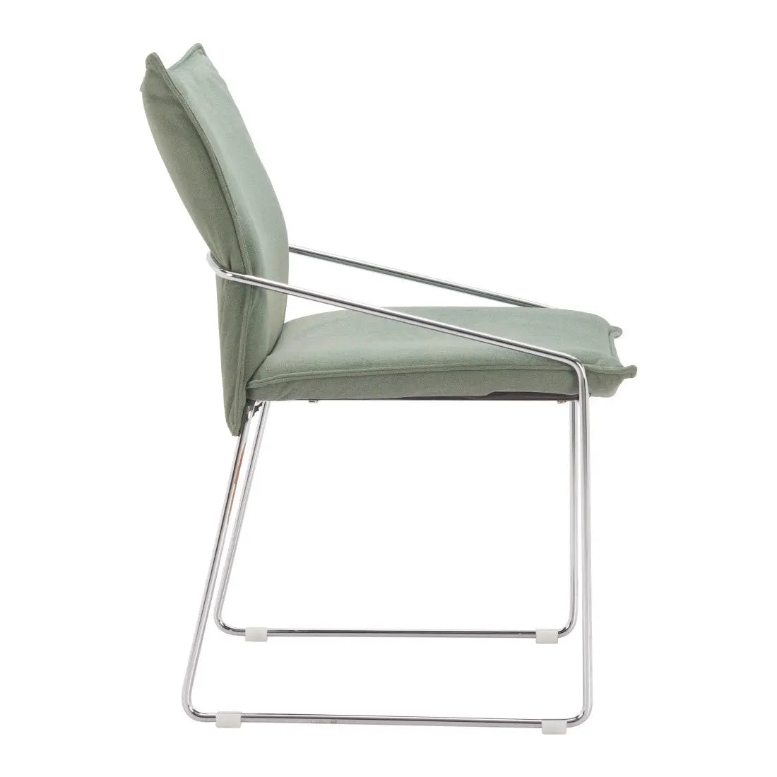 Set of Two Green and Silver Upholstered Dining Arm Chairs Homeroots Kitchen & Dining