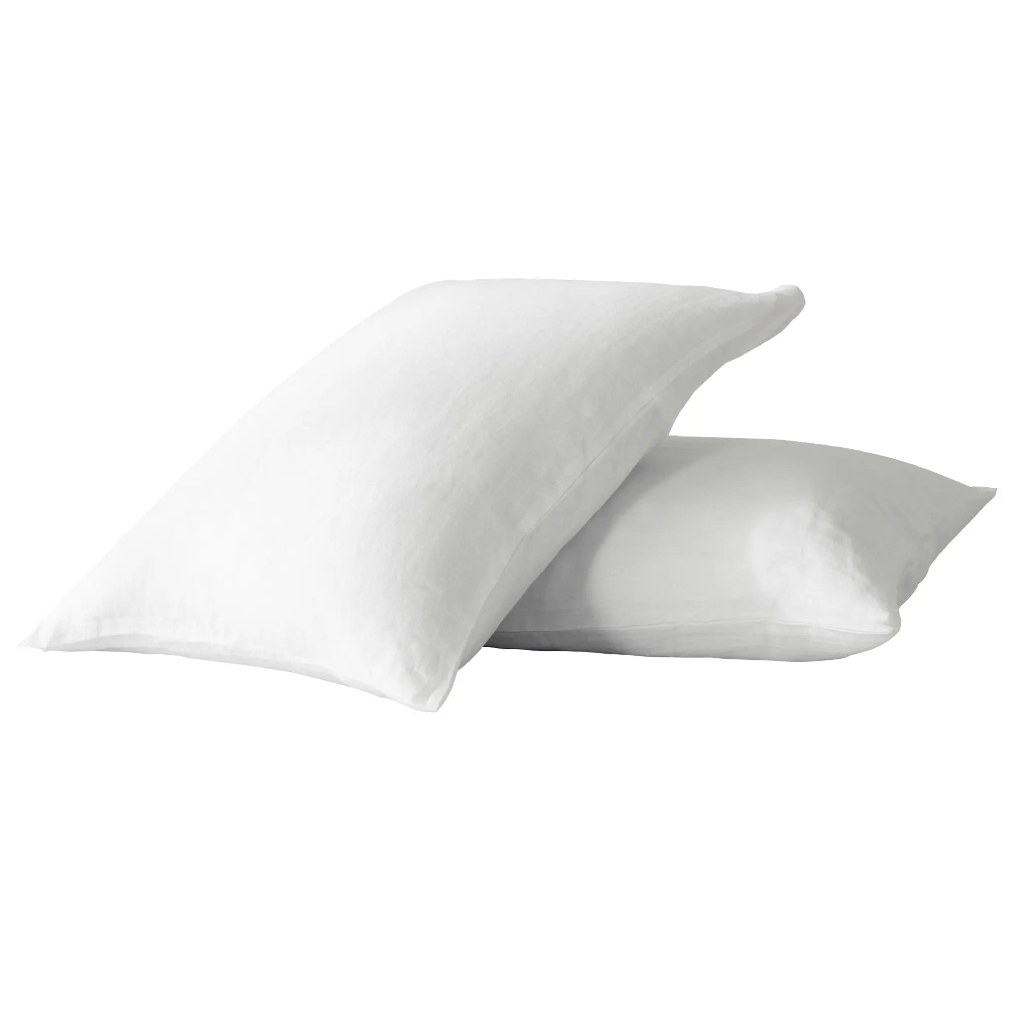 Set of Two Ivory Linen Pillowcases Homeroots Bed & Bath