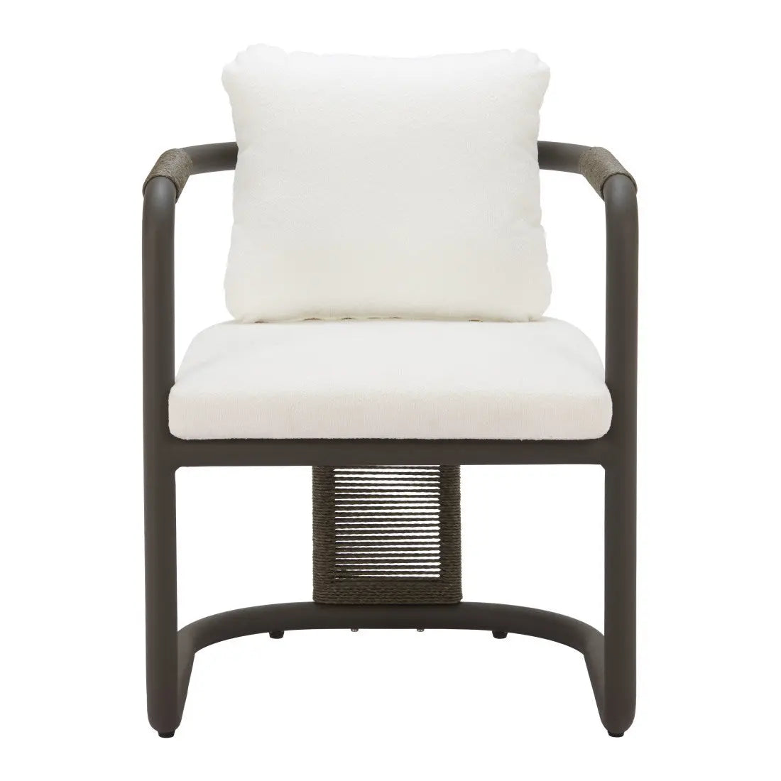 Set of Two Ivory and Black Slipcovered Upholstery Dining Arm Chairs Homeroots Kitchen & Dining
