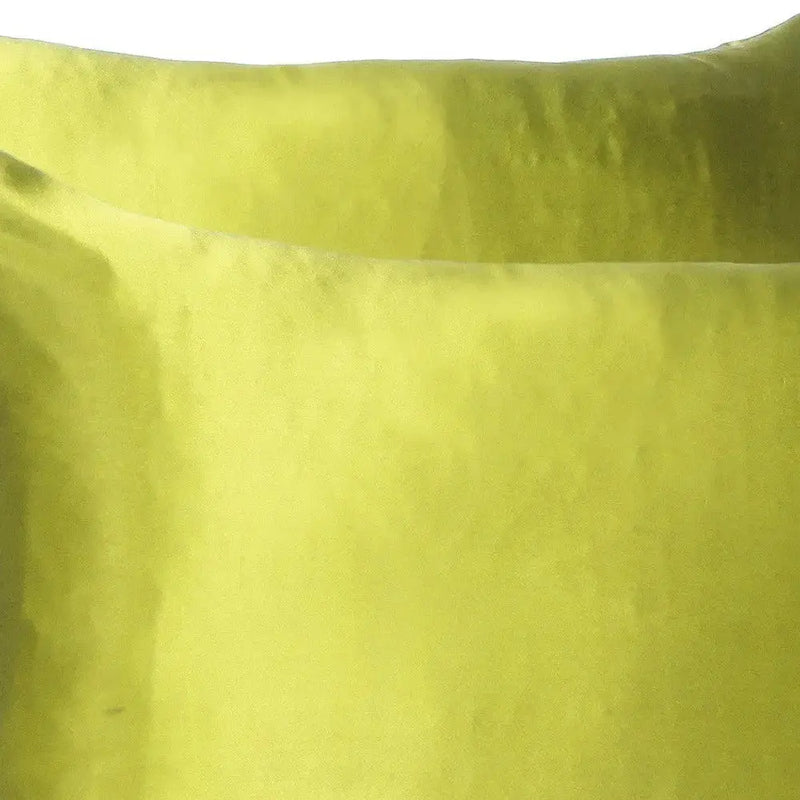 Set of Two Lemongrass Dreamy Silk Satin Queen Pillowcases Homeroots Bed & Bath