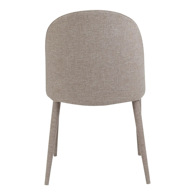 Set of Two Light Gray Fabric Dining Side Chairs Homeroots Kitchen & Dining