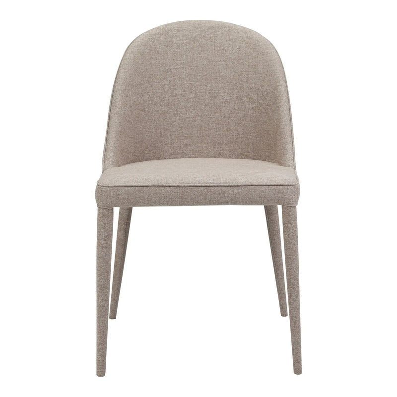 Set of Two Light Gray Fabric Dining Side Chairs Homeroots Kitchen & Dining