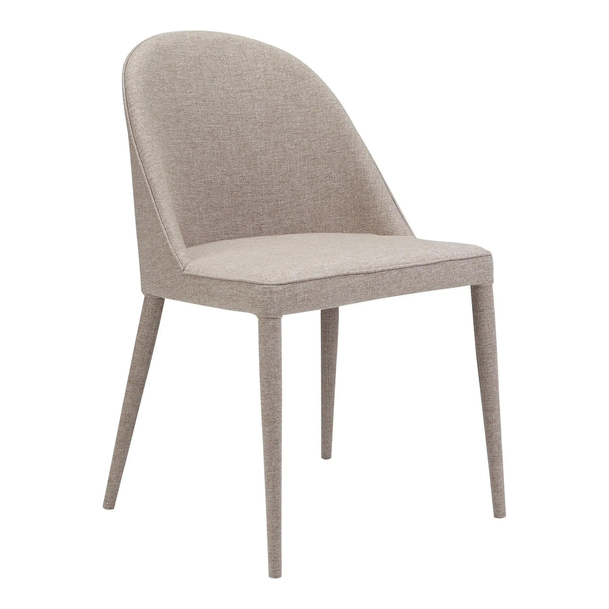 Set of Two Light Gray Fabric Dining Side Chairs Homeroots Kitchen & Dining