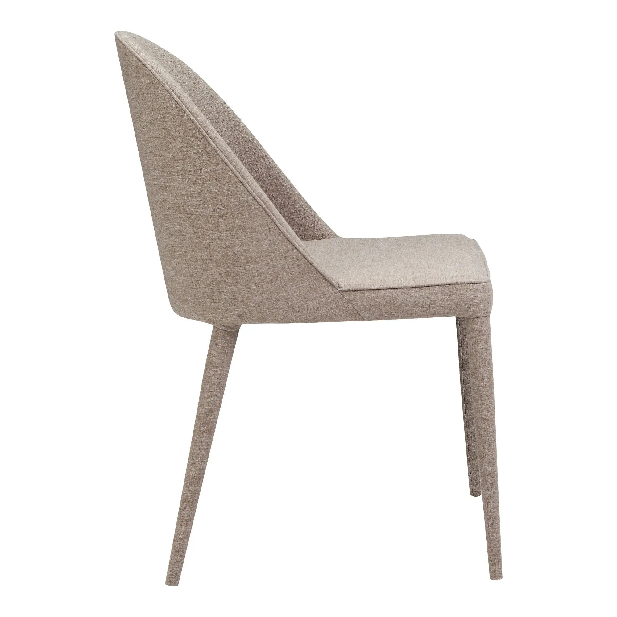 Set of Two Light Gray Fabric Dining Side Chairs Homeroots Kitchen & Dining