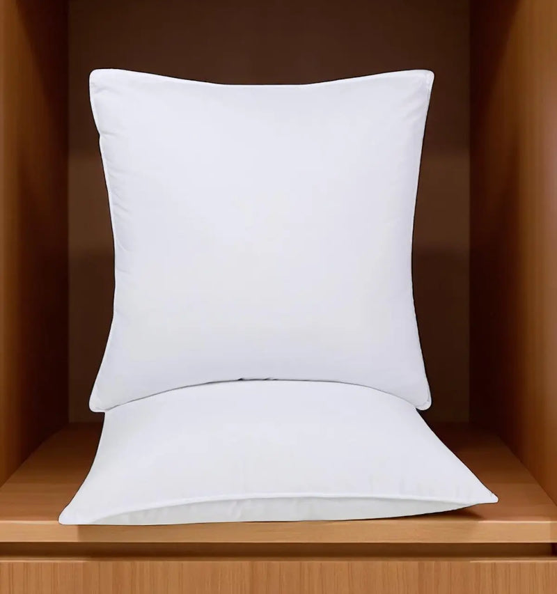 Set of Two Microfiber Down Alternative Medium Hypoallergenic European Size Bed Pillows Homeroots Bed & Bath