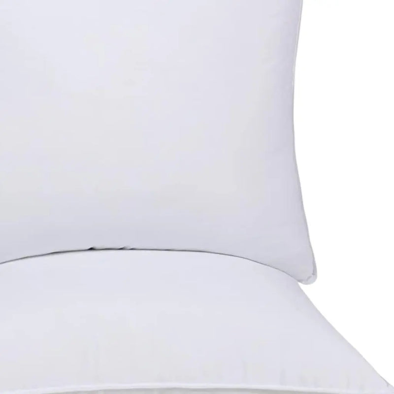 Set of Two Microfiber Down Alternative Medium Hypoallergenic European Size Bed Pillows Homeroots Bed & Bath