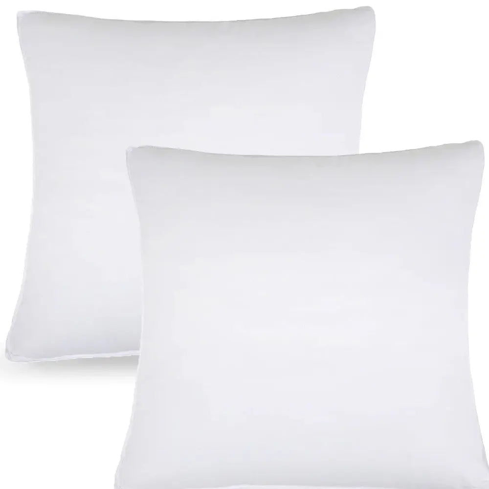 Set of Two Microfiber Down Alternative Medium Hypoallergenic European Size Bed Pillows Homeroots Bed & Bath