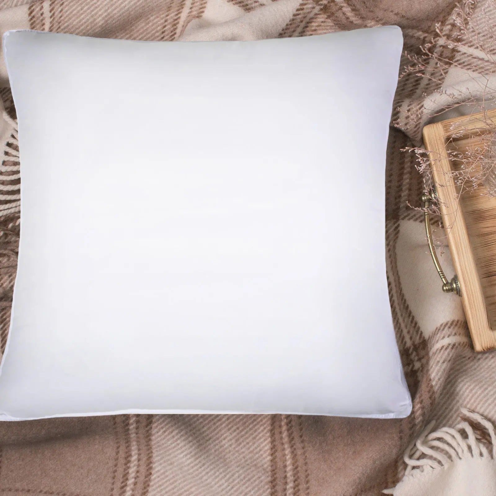 Set of Two Microfiber Down Alternative Medium Hypoallergenic European Size Bed Pillows Homeroots Bed & Bath