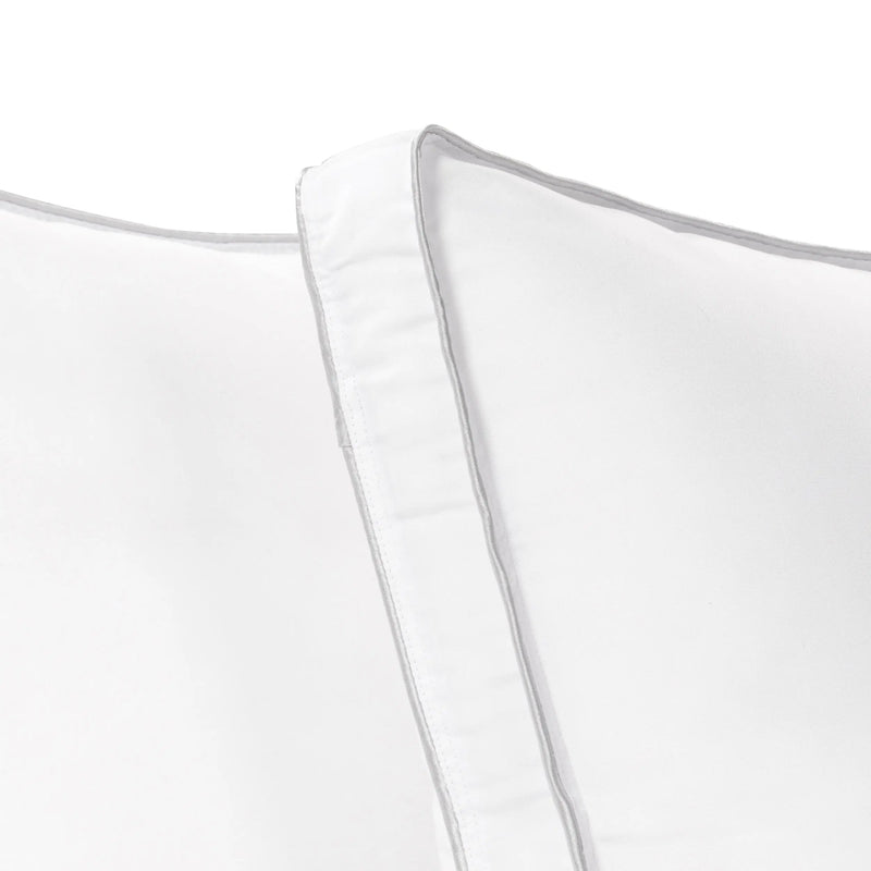 Set of Two Microfiber Down Alternative Medium Hypoallergenic Queen Size Bed Pillows Homeroots Bed & Bath