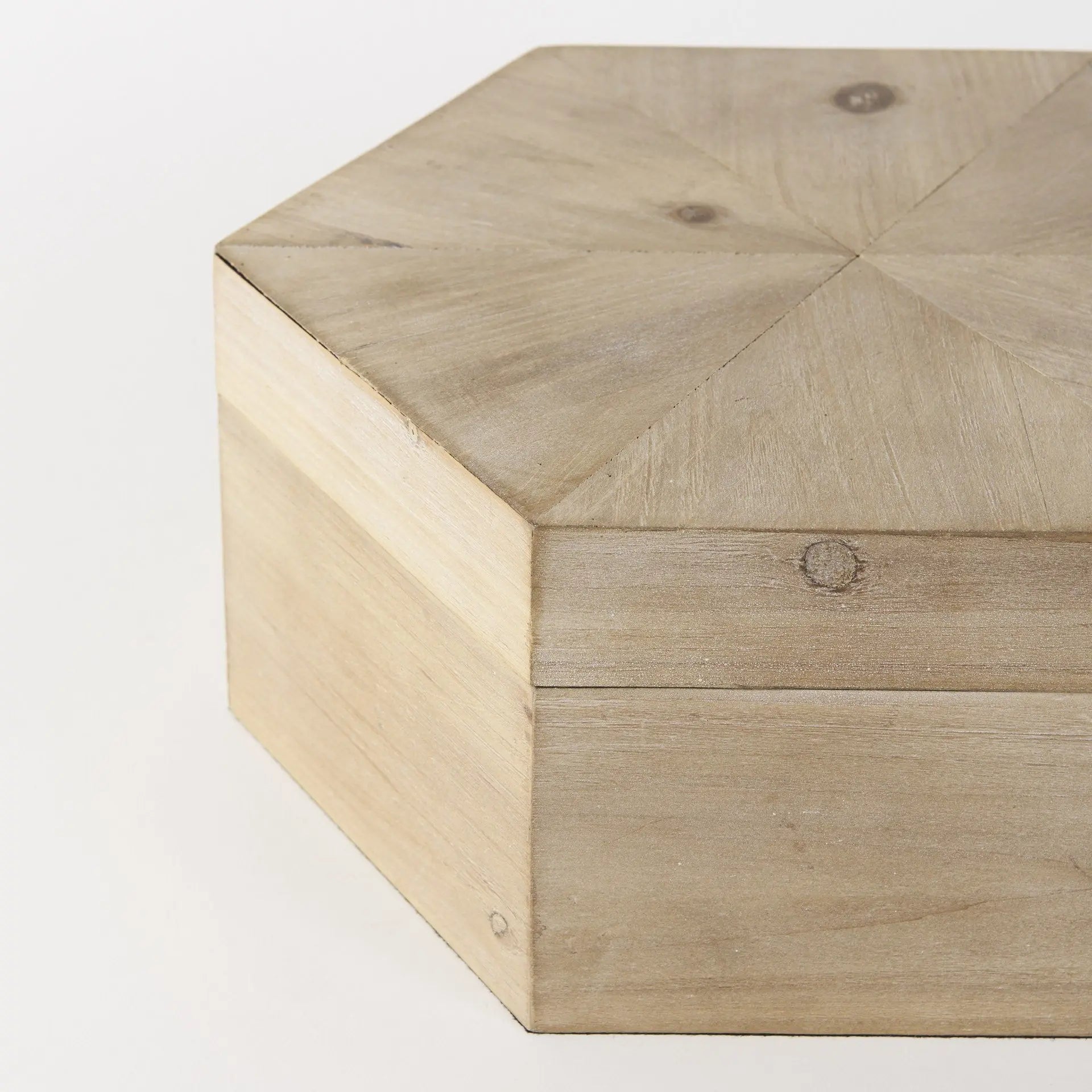Set of Two Natural Solid Wood Box With Lid Homeroots Office