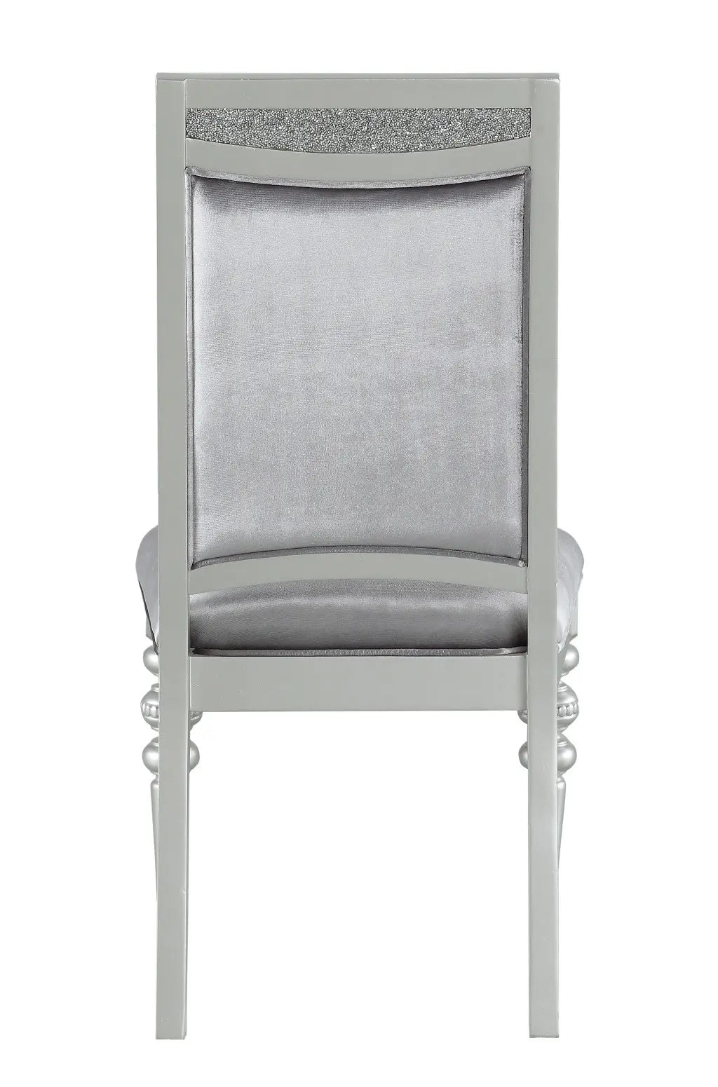 Set of Two Platinum Fabric Dining Side Chairs Homeroots Kitchen & Dining