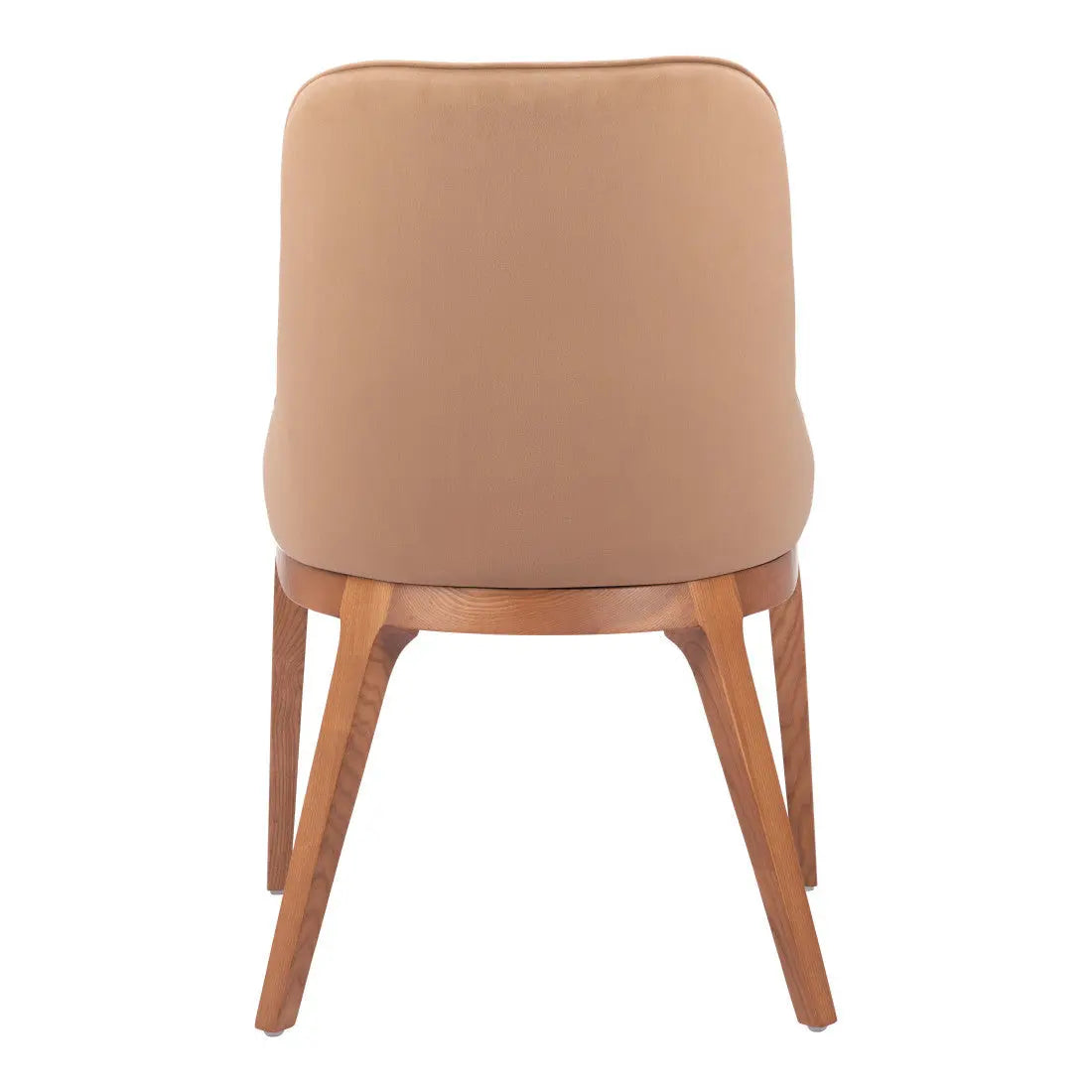 Set of Two Tan and Brown Upholstery Dining Side Chairs Homeroots Kitchen & Dining