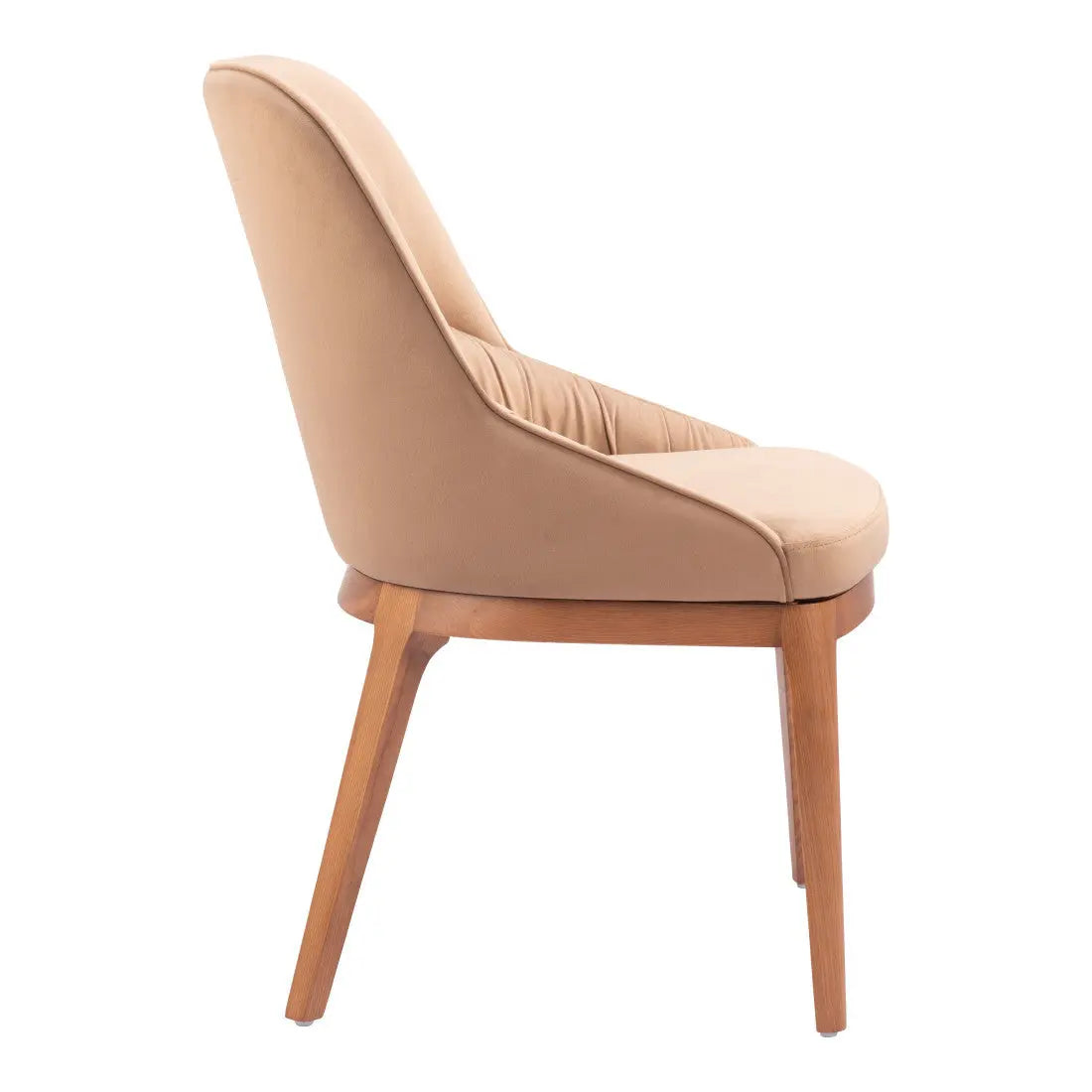 Set of Two Tan and Brown Upholstery Dining Side Chairs Homeroots Kitchen & Dining