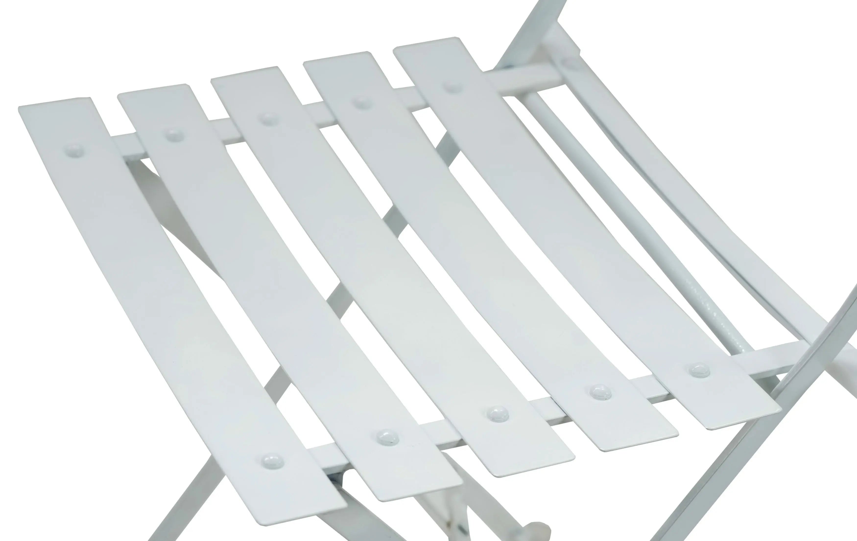 Set of Two White Aluminum Outdoor Folding Dining Chairs Homeroots Outdoor