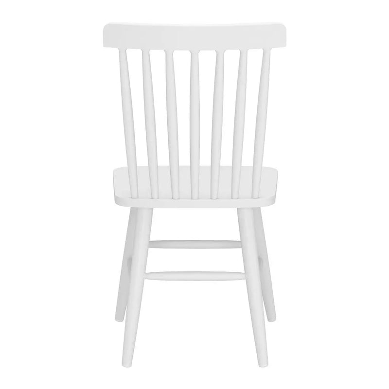 Set of Two White Aluminum Slat Back Dining Side Chairs - GreatEagleInc