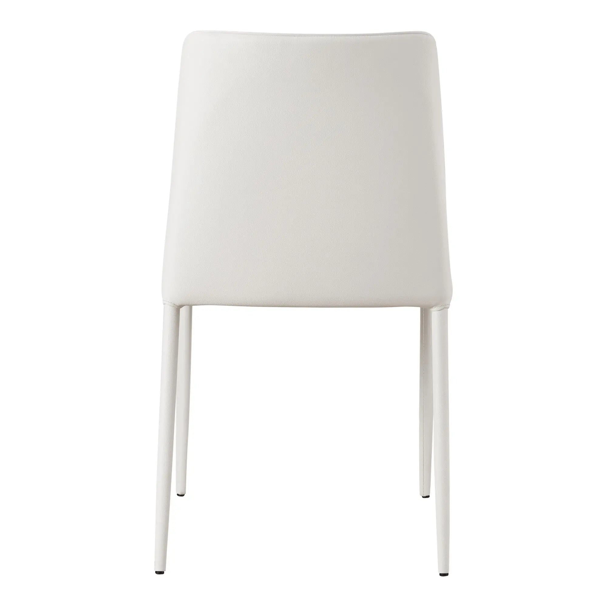 Set of Two White Faux Leather Dining Side Chairs Homeroots Kitchen & Dining