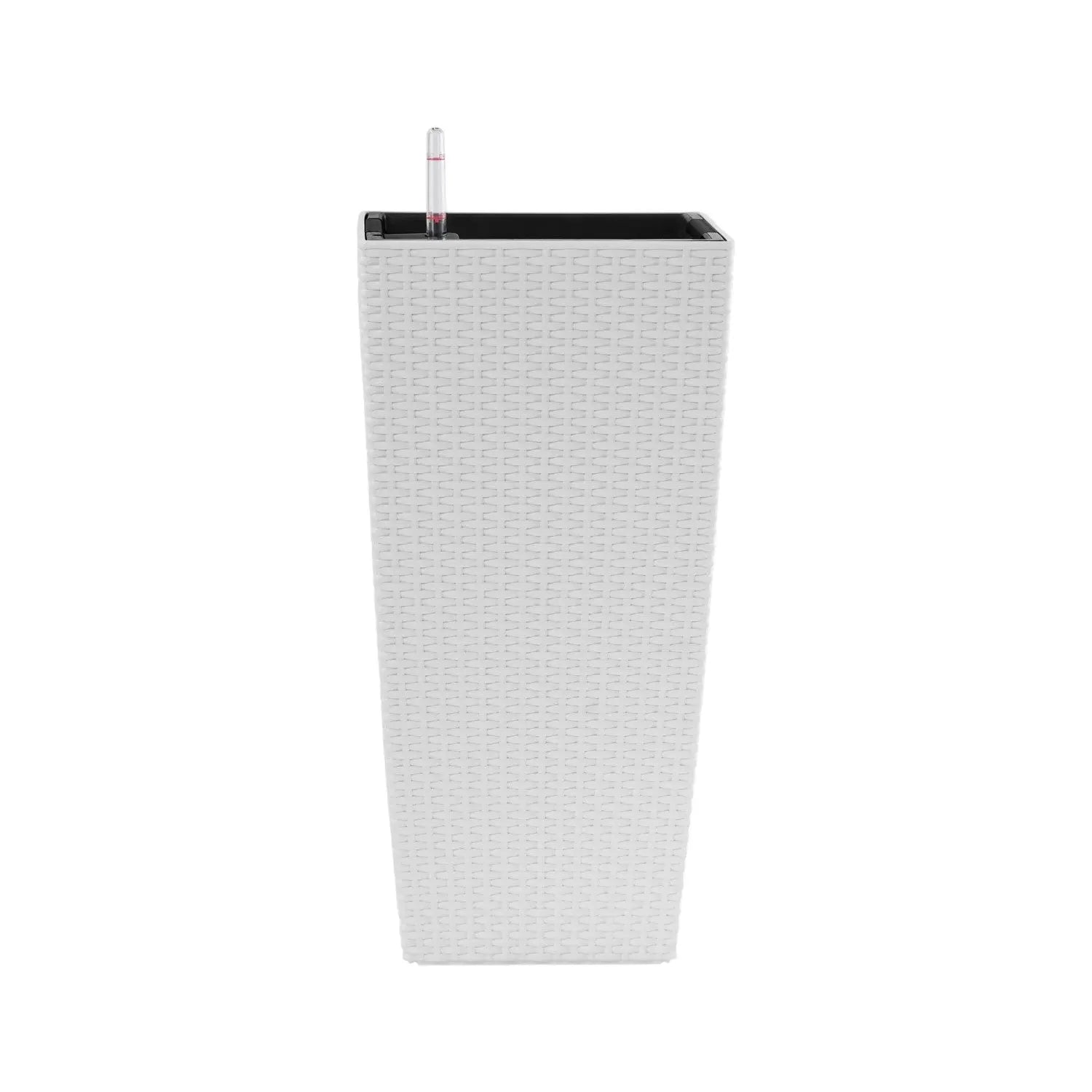 Set of Two White Recycled Plastic Rectangular Self Watering Planter Box Homeroots Outdoor