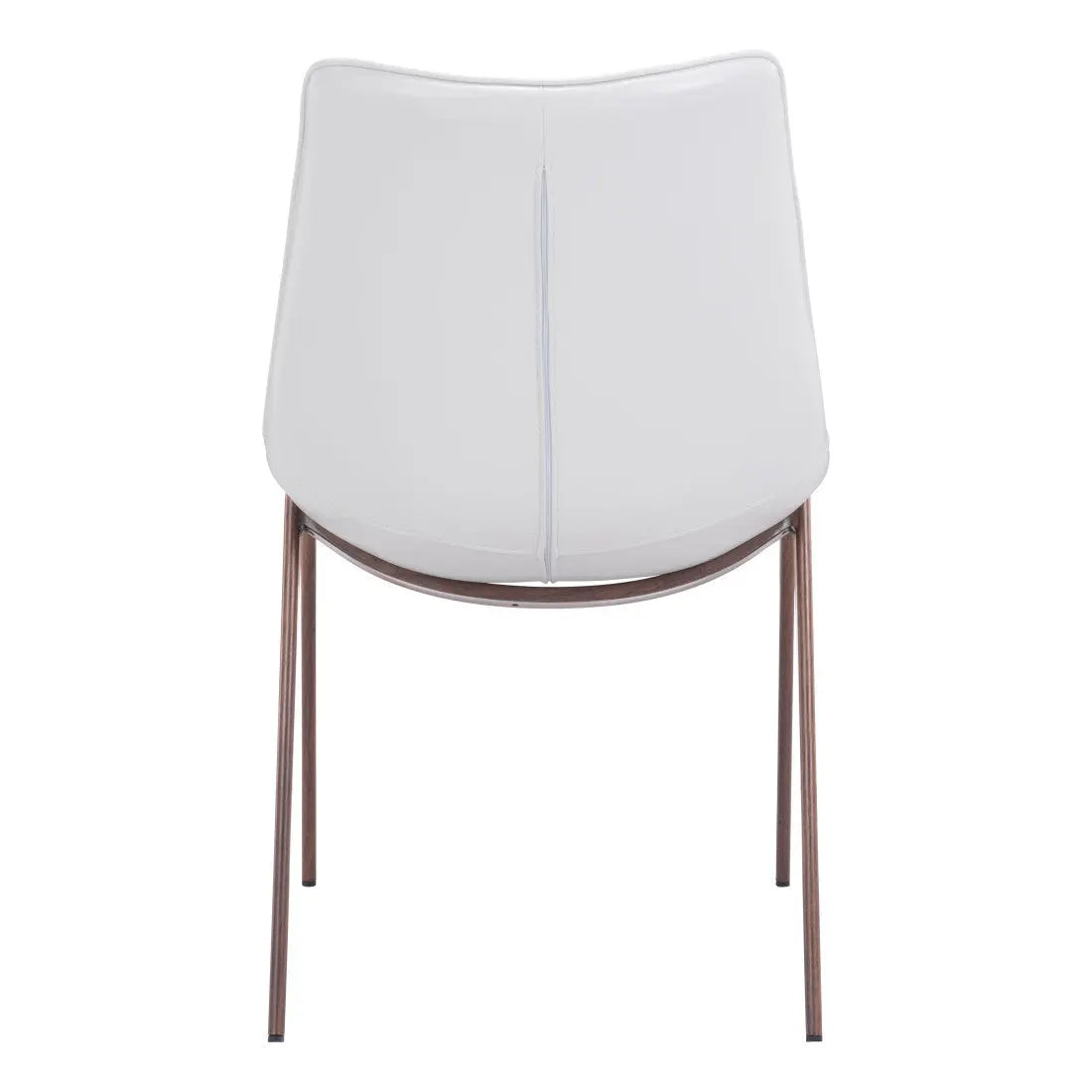 Set of Two White and Brown Upholstered Faux Leather Dining Side Chairs Homeroots Kitchen & Dining