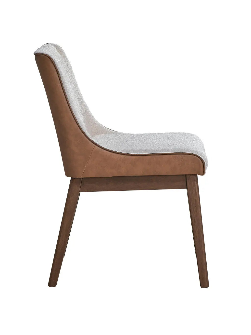 Set of Two White and Brown Velvet Dining Side Chairs Homeroots Kitchen & Dining