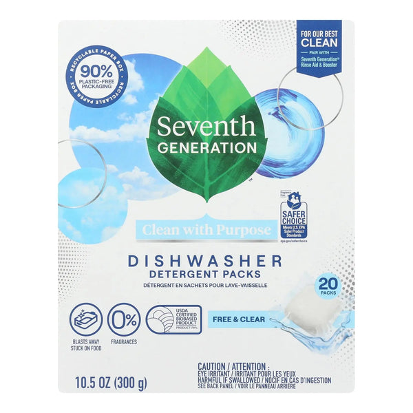 Seventh Generation - Automatic Dish Pacs Fragrance & Clear - Case Of 6-20 Count Seventh Generation