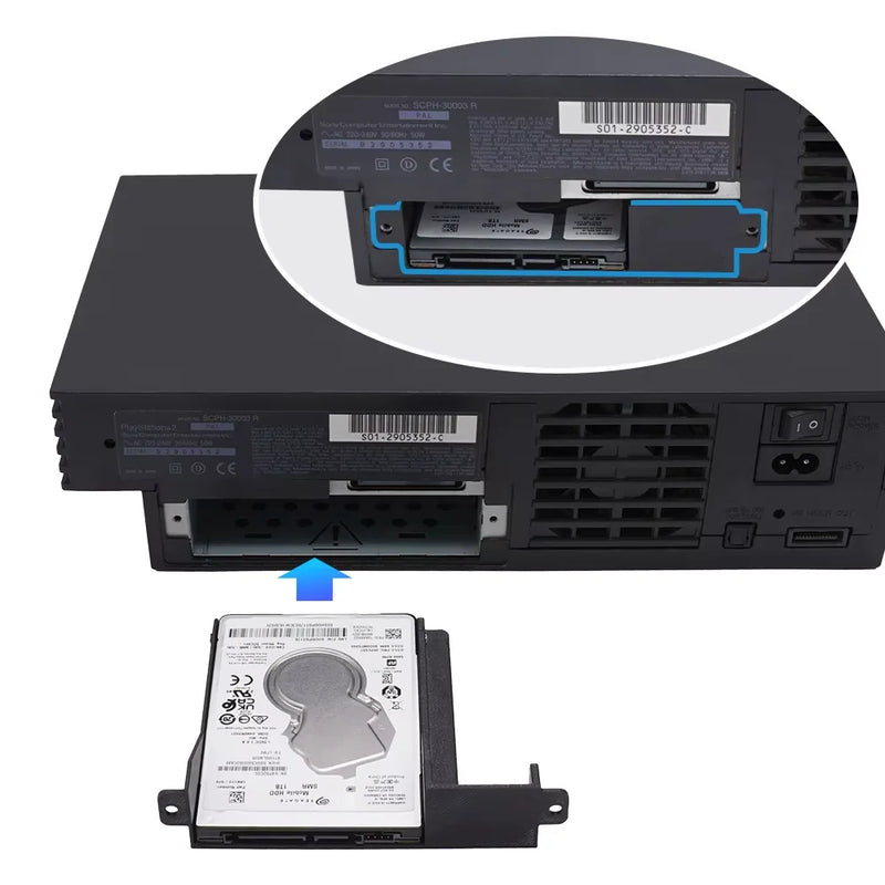 RetroScaler New Upgrade 2.5 Inches Hard Drive HDD SSD Bracket With Screws For PlayStation 2 PS2 Fat Game Console - GreatEagleInc