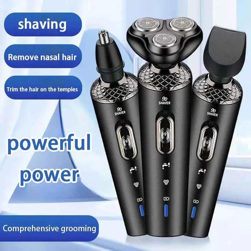 Electric Shavers for Men Waterproof Electric Trimmer Razor Wet &amp Dry Use Rechargeable Battery Rotary Shavers