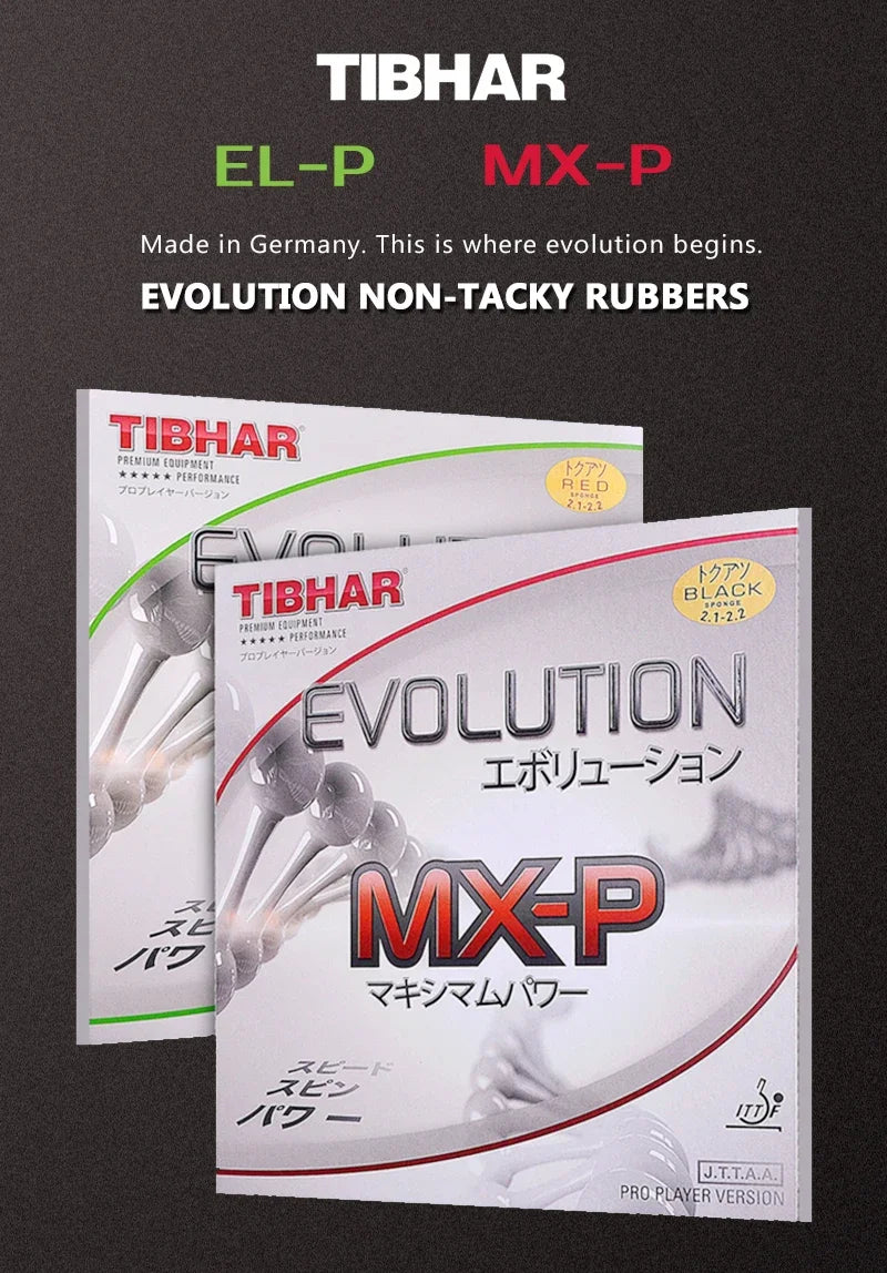 Tibhar-Evolution EL-P Table Tennis Rubber, Professional Non-Toxic Pimples-in Ping Pong Rubber for Quick Attack