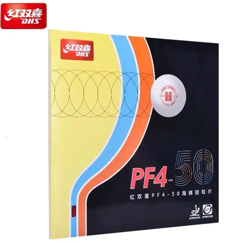 Original DHS PF4-50 Table Tennis Rubber (Hurricane 3-50 No.50 High Elastic Red Sponge) DHS PF4 -50 Ping Pong Sponge -…