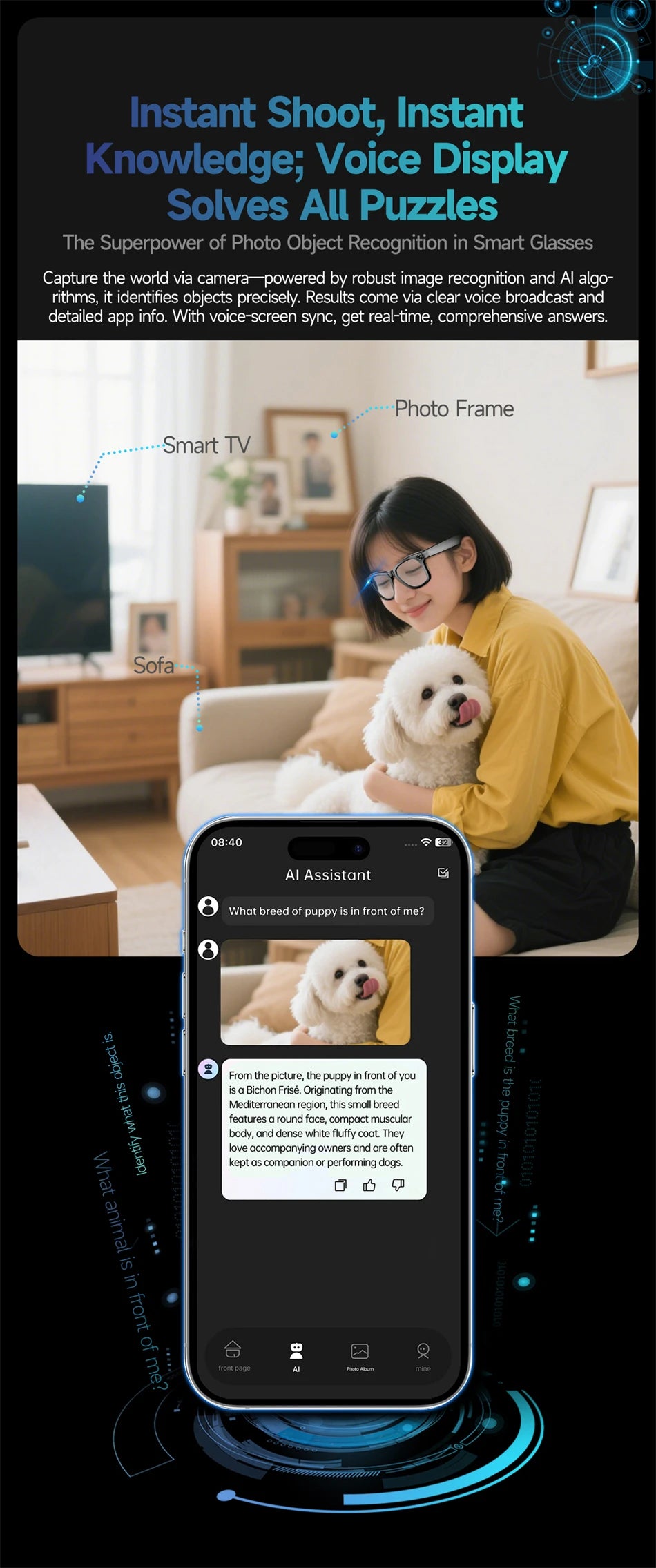 2025 New Upgrade Smart Glasses With Camera Video Recording AI Photo Recognition Bluetooth Call Translation Voice Sunglasses Men