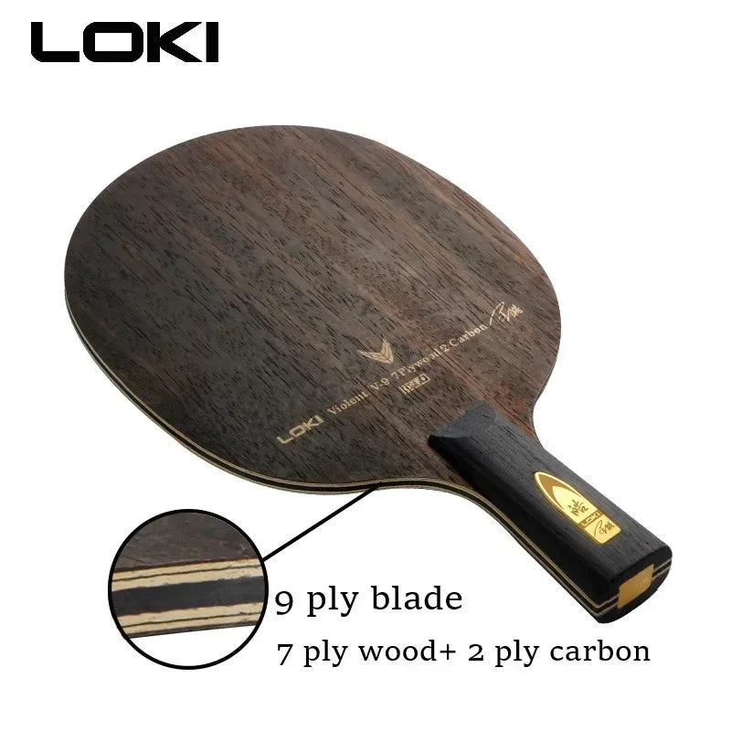 LOKI V9 Ping Pong Blade 9 Ply Wood Carbon Violent-9 OFF+ Professional Table Tennis Racket Blade With High Speed Good…