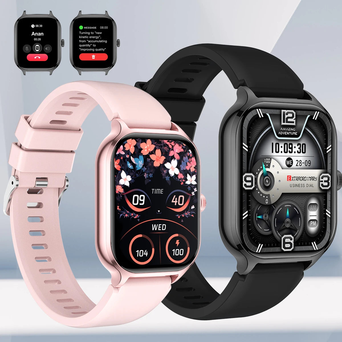 Smart watch, wireless calling, customizable dial, remote photography, multiple sports modes, suitable for iPhone/Android