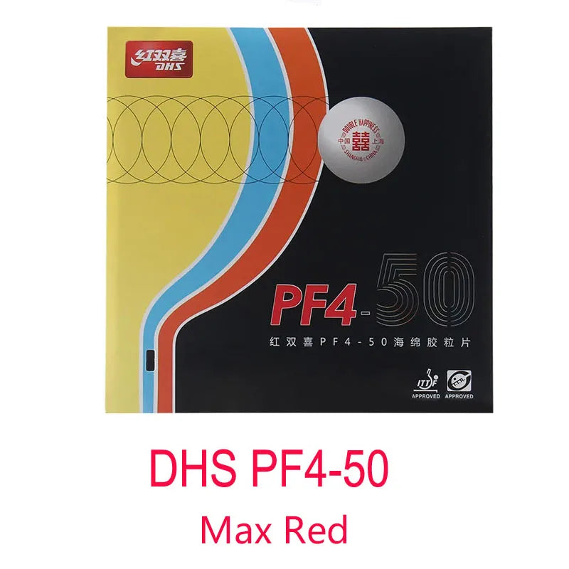 Original DHS PF4-50 Table Tennis Rubber (Hurricane 3-50 No.50 High Elastic Red Sponge) DHS PF4 -50 Ping Pong Sponge -…