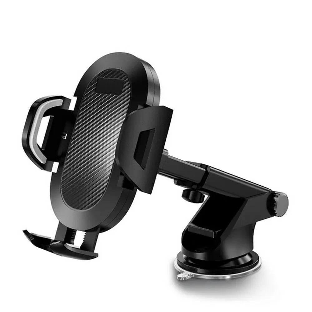 Universal Car 360°Rotate MobilePhone Holder Mount Sucker Retractable Arm Phone Bracket Stand Fit For iPhone 13 12 Pro Max Xiaomi black