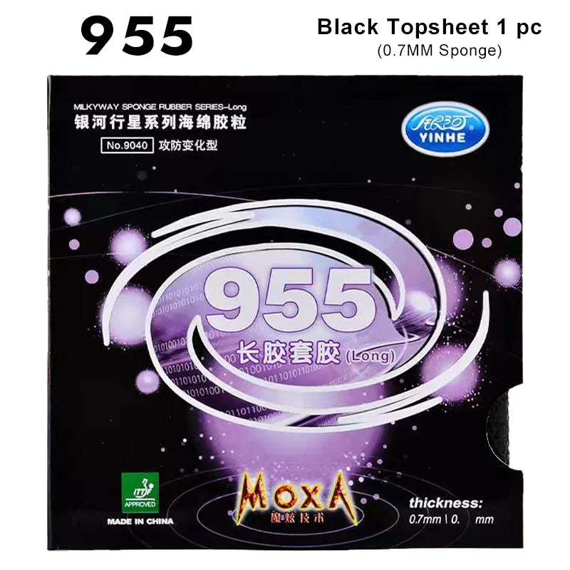 YINHE 955 Table Tennis Rubber Long Pimples Anti-spin Ping Pong Rubber Sheet 955 OX/0.7mm Sponge - Green OX