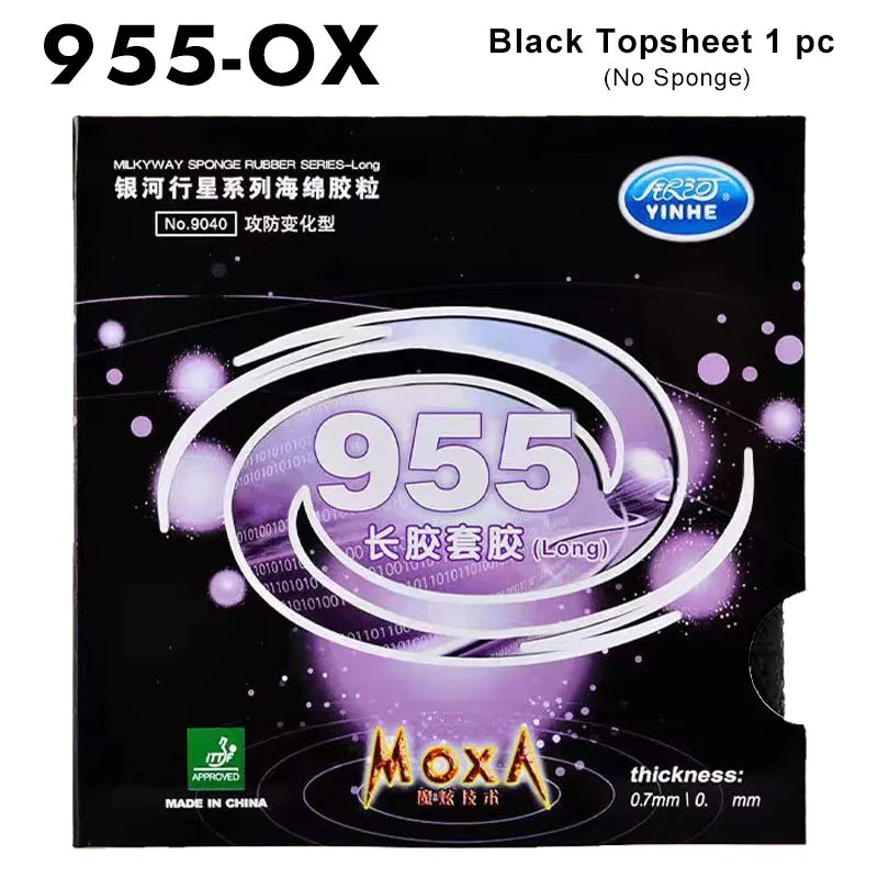 YINHE 955 Table Tennis Rubber Long Pimples Anti-spin Ping Pong Rubber Sheet 955 OX/0.7mm Sponge - Green OX