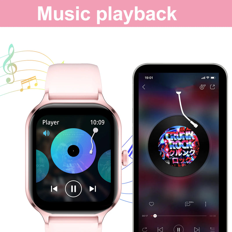 Smart Watch For Women Full Touch Screen Bluetooth Call Watches Sport Fitness Tracker Smartwatch Lady