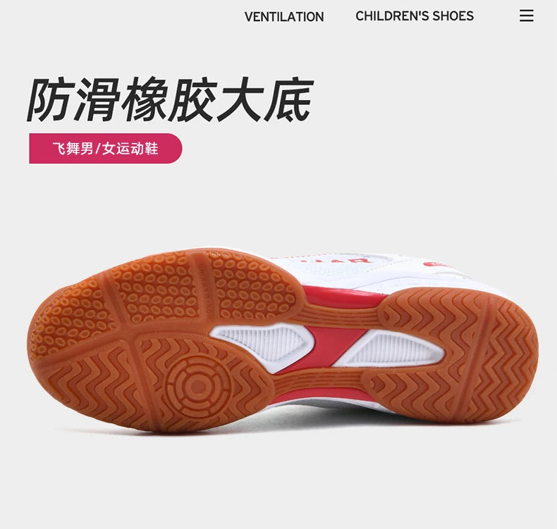 2023 New Table Tennis Shoes For Unisex Anti Slip Badminton Shoes Men Women Non-Slip Indoor Court Shoe Couples Brand Tennis Shoe
