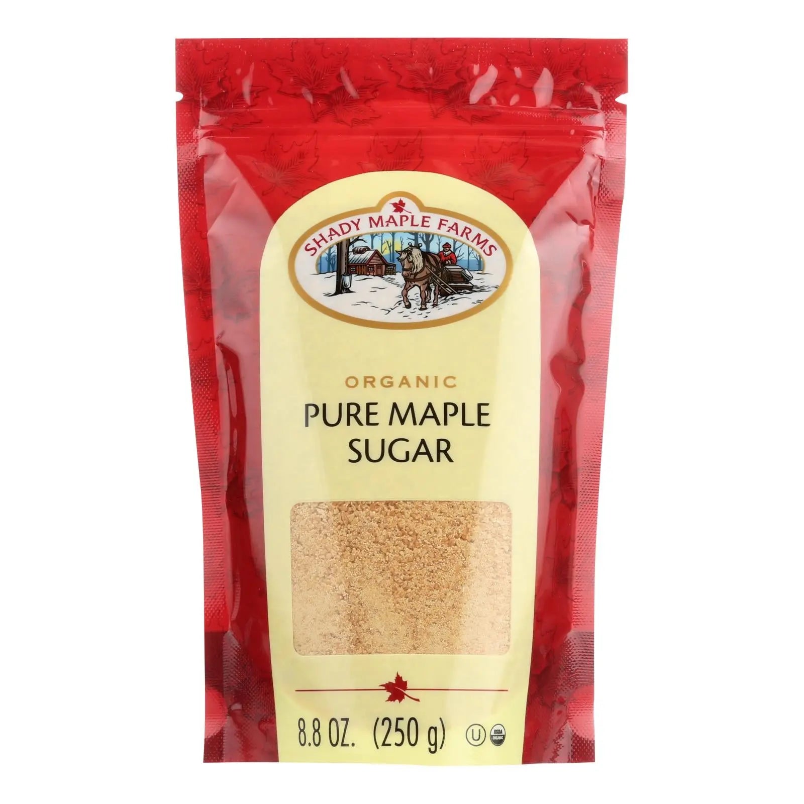 Shady Maple Farms 100 Percent Pure Organic Maple Sugar - Case Of 8 - 8.8 Oz. Shady Maple Farms