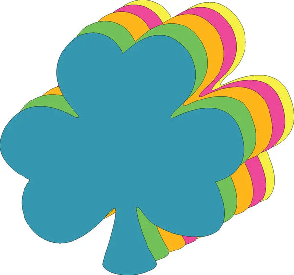 Shamrock Bright Neon Assorted Color Small Cut-Outs Creative Shapes