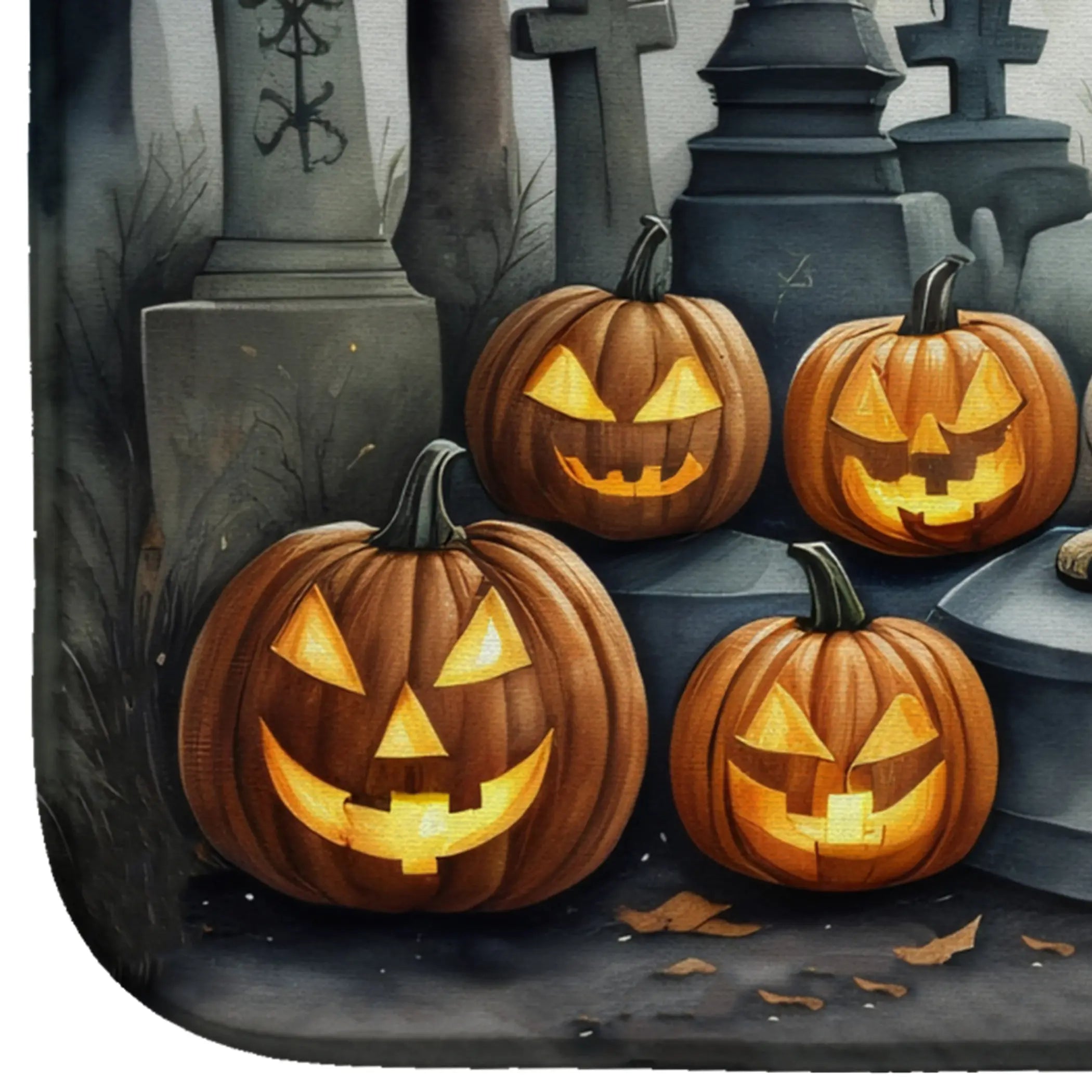 Shar Pei Spooky Halloween Dish Drying Mat Caroline's Treasures