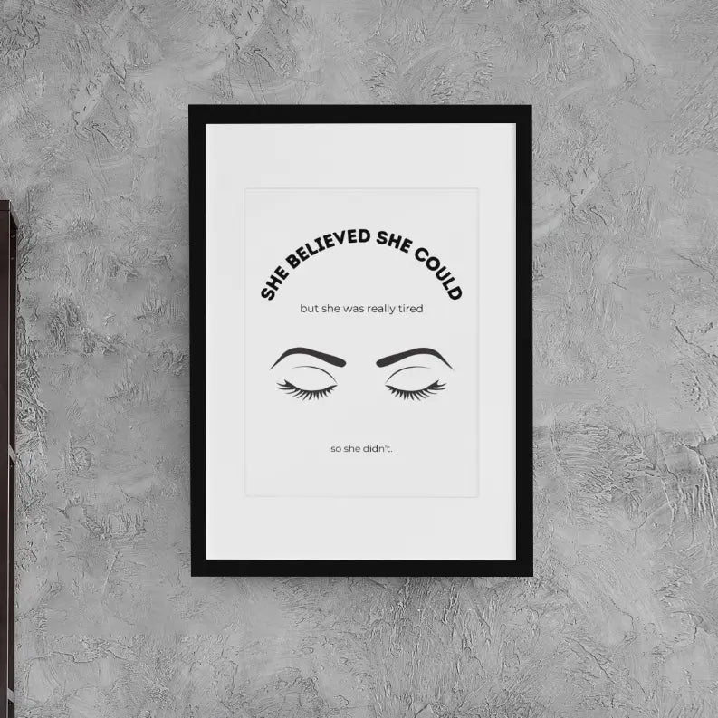 She Believed She Could Wall Art Print Black Cat Bazaar