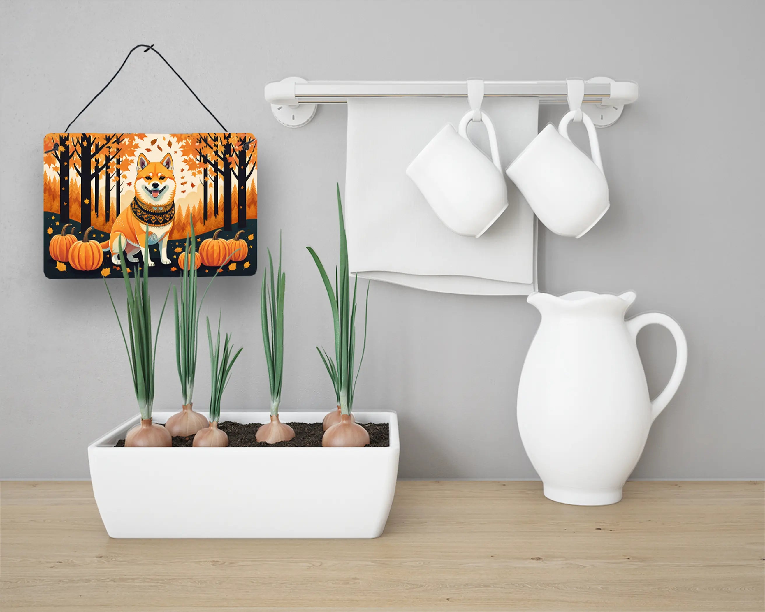 Shiba Inu Fall Wall or Door Hanging Prints Caroline's Treasures